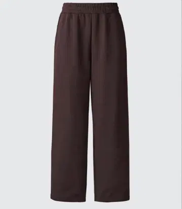 UNIQLO:C 맨투맨 와이드 팬츠 다크 브라운 S 사이즈