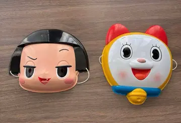 얼굴 가면 치코짱 도라미짱 2개 세트