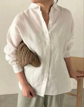 Jena 제나 에스파스 메르베유 백 크로스 셔츠 베이지 새상품급