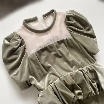 lily brown 민트 그린 퍼프 슬리브 원피스 size0