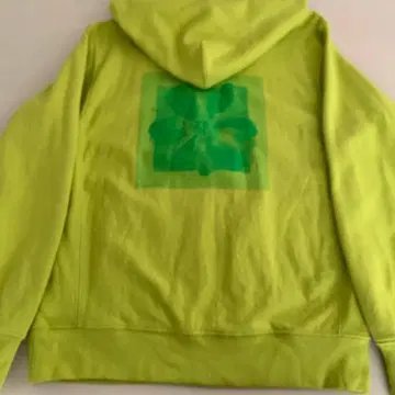 my flower's here 형광 그린 후드티 S 사이즈