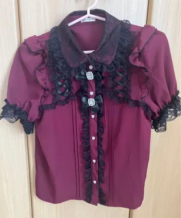 노에미 NOEMIE 블라우스 와인 레드