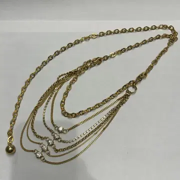 골드 체인 벨트 큐빅 바디 체인 빈티지