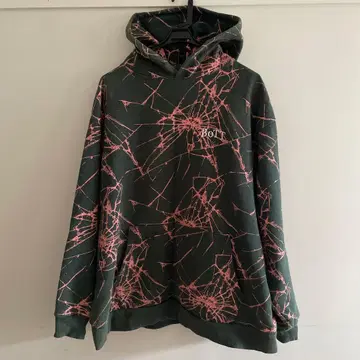 BoTT 크랙 패턴 후드 부착 후드티 XXL