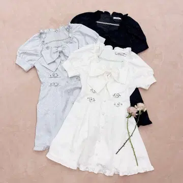 하트 벨트 자카드 원피스