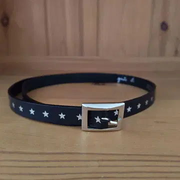 agnes b 가죽 벨트 별 모티브 블랙 프랑스제