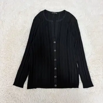 세탁 가능 새상품급 23구 아세테이트 비침 라메 믹스 리브 니트 가디건