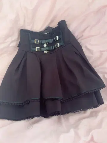 리즈리사 2단 리본 벨트 치마바지