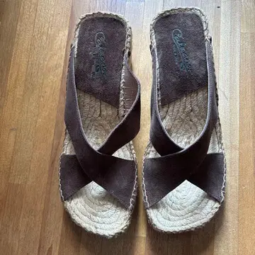 미사용 새상품 칼자노르 스웨이드 샌들 에스파드리유 사이즈 38