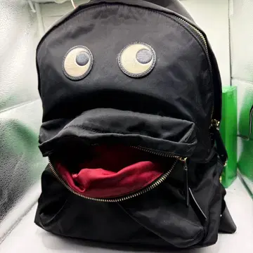 안야 힌드마치 나일론 백팩 아이즈 블랙