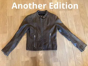 Another Edition 브라운 가죽 자켓