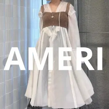 미사용 새상품*Ameri 아메리 SHEER CUT OFF LONG TOP