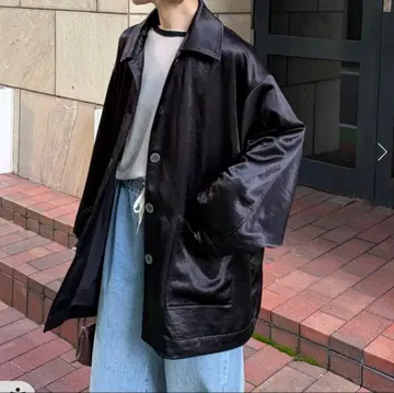 [ PON기획 ] 새틴 BIG 셔츠 블랙