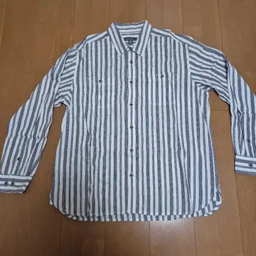 Eddie Bauer 스트라이프 긴팔 셔츠 L