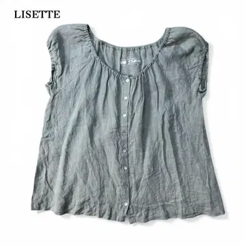 LISETTE 리제타 린넨 슬리브리스 블라우스 상의
