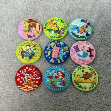 Disney Characters 자수 캔뱃지 비스킷 2 묶음 판매