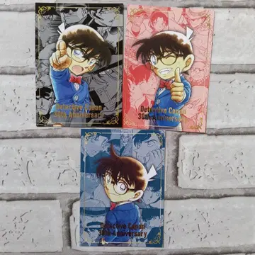 아오야마 고쇼 고향관 명탐정 코난 연재 30주년 기념 한정판 카드 3종