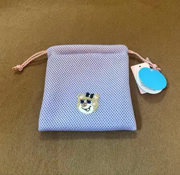 페이러 올드 테디걸 파우치 복조리 페일 퍼플 메쉬