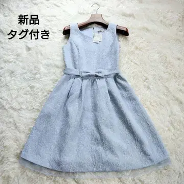 택 포함 새상품 미슈마슈 원피스 자카드 리본 벨트 경사