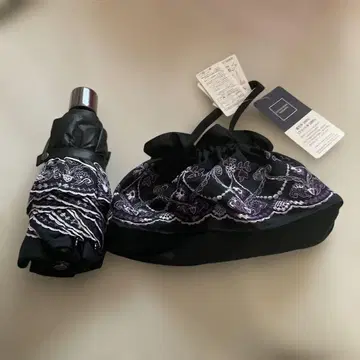 새상품 택 포함 시노와즈리 모던 교토 접이식 양산 블랙