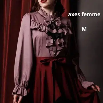 [ axes femme ] 리본 x 자보 브로치 포함 블라우스