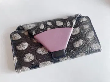 HIROKO HAYASHI 히로코하야시 장지갑 도트 핑크 블랙