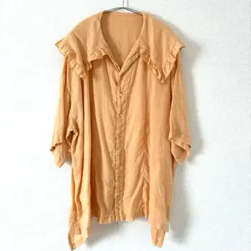 네스트로브 천연 염색 케이프 칼라 블라우스