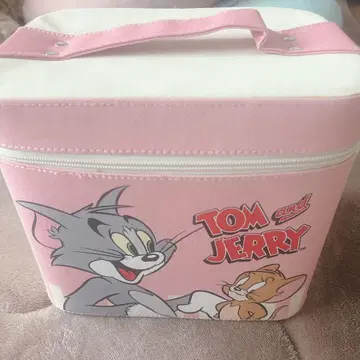 톰과 제리 화장품 박스 핑크 메이크업 박스 드레서 파우치