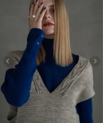 Willfully arm botton turtle rib knit