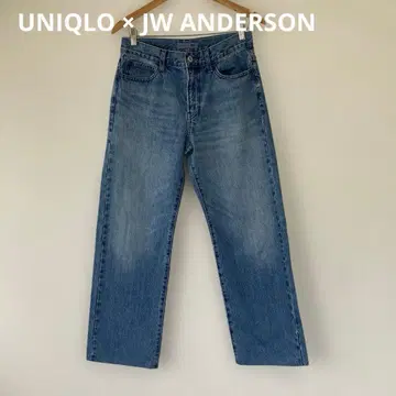 유니클로 UNIQLO x JW ANDERSON 스트레이트 데님 자수 로고