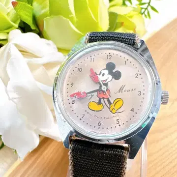 레어 작동품 SEIKO 미키마우스 손목시계 디즈니 타임 빈티지 앤티크