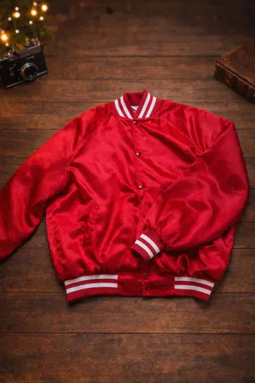 90s 미국제 West Ark 새틴 바시티 자켓