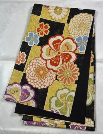 fr-006 순수 실크 후쿠로 오비 후리소데 성인식 새상품급