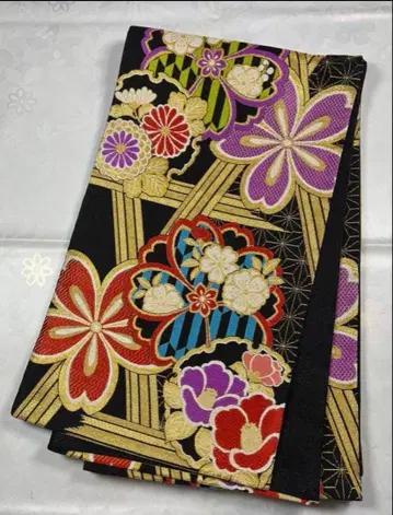 fr-011 순수 실크 후쿠로 오비 후리소데 성인식 새상품급