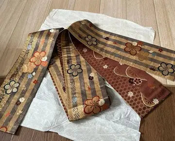 순수 실크 반폭 오비 리버서블