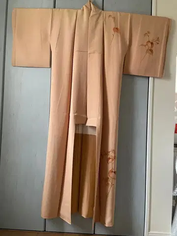 이중 기모노 호몬기 베이지 오렌지