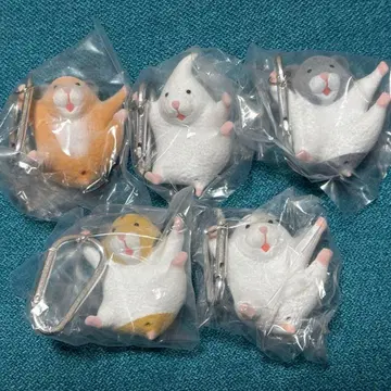 교수형 햄스터 컴플리트 세트 전 5종 가챠가챠 카라비너 포함