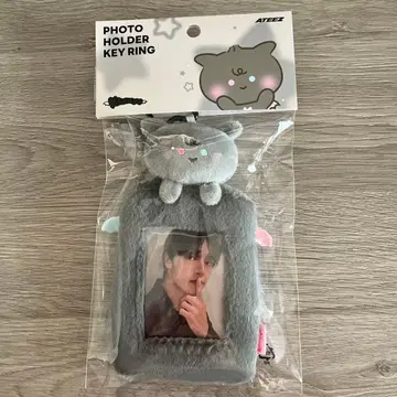 ATEEZ mighteez 팝업 사진 홀더 키링 우영2