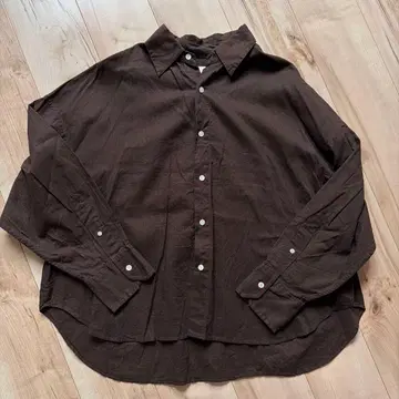 THE SHINZONE 브라운 긴팔 셔츠 신존 Veritecoeur