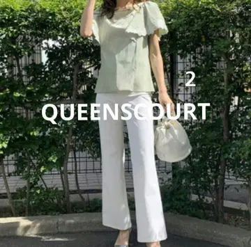 컨디션 최상 손세탁 가능 [QUEENSCOURT] 2 민트 바이컬러 자수