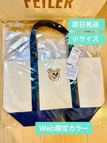 [ 새상품 미사용 ] 페이러 토트백 올드 테디 네이비 x 화이트 L