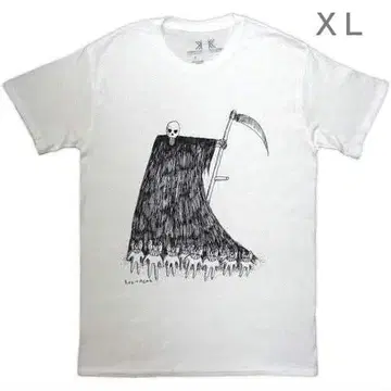 Radiohead GRIM REAPER WHITE T-shirt XL