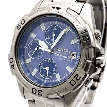 [ 작동품 ] 세이코 크로노그래프 손목시계 실버 티타늄 7T32-7H40
