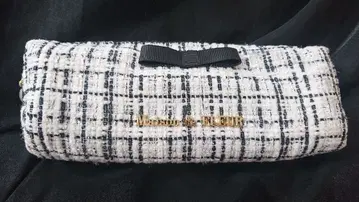 Maison de FLEUR 그로그랭 리본 트위드 롱 파우치