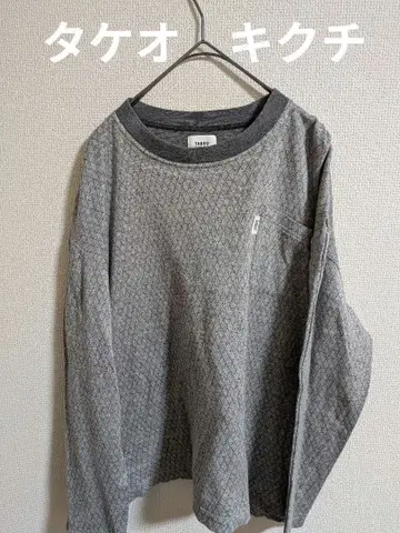 TAKEO KIKUCHI 다이아몬드 패턴 티셔츠 M 7부 소매