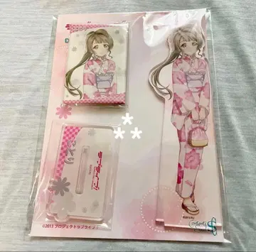 러브 라이브! 미나미 코토리 유카타 아크릴 스탠드 스퀘어 캔뱃지