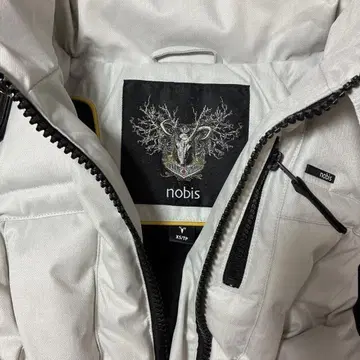 nobis 후드 부착 다운 베스트 XS/TP 화이트