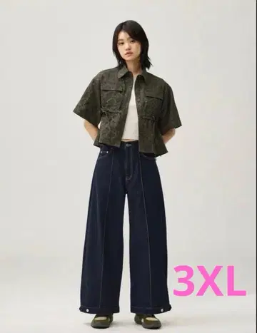 [ 미사용 새상품 ] GU rokh 벌룬 팬츠 와이드 팬츠 데님