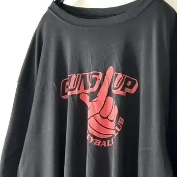 A4 배구 클럽 건즈 업 티셔츠 블랙 블랙 구제 의류