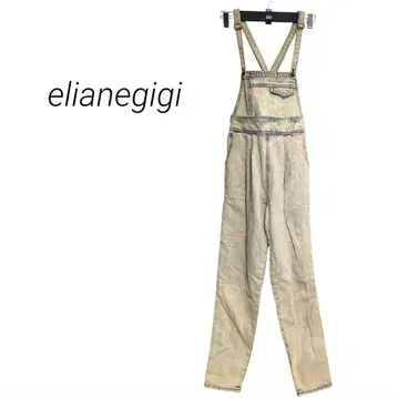 [엘리아누지지] 데님 오버롤 팬츠 케미컬 워시 F